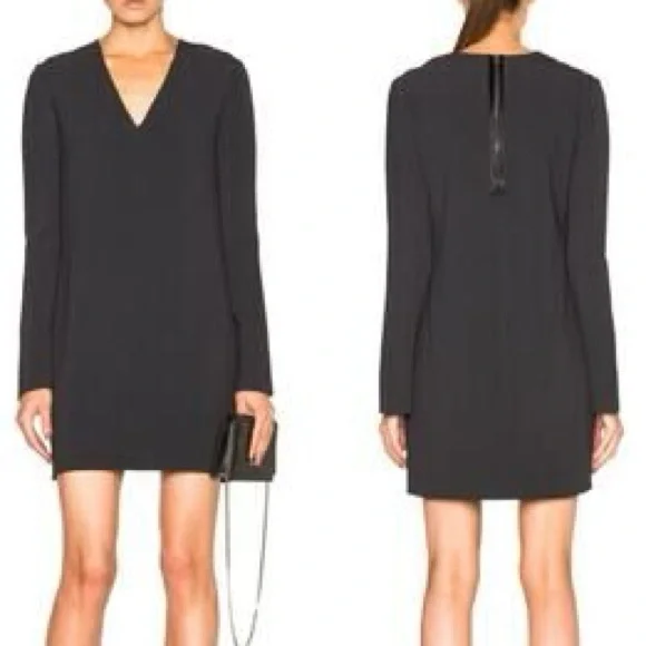 Helmut Lang Black Long Sleeve shift dress M $295 - Picture 2 of 14